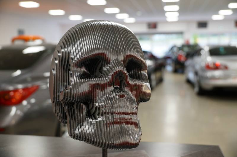 Crane acier Oeuvre d'Art